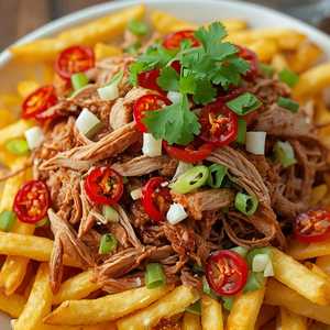 Crispy BBQ Duck Loaded Fries