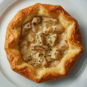Rabbit & Chicken Pie with Mustard Sauce