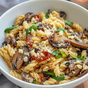 Wild Mushroom and Spring Vegetable Orzo