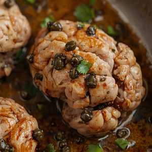 Calf’s Brains, Black Butter & Capers