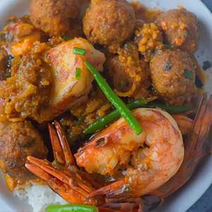 Kofta Jhinga Bhuna Bengali Style