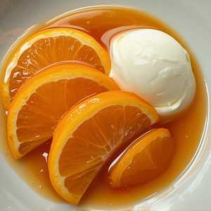Oranges In Caramel, Yoghurt Sorbet