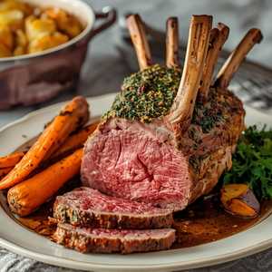 Rack Of Lamb, Roast Vegetables, Dauphinoise Potatoes