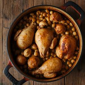 Poulet Basquaise, Mogettes, Pied De Mouton