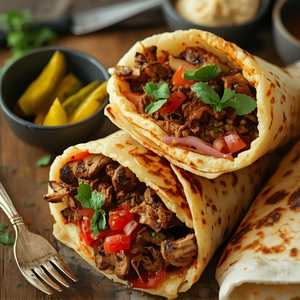 Pulled Shitake Mushroom Shawarma