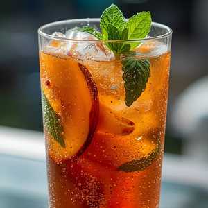 Peach & Fresh Mint Iced Tea