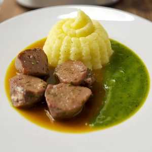 Calf's Liver, Sauce Verte, Pomme Purée