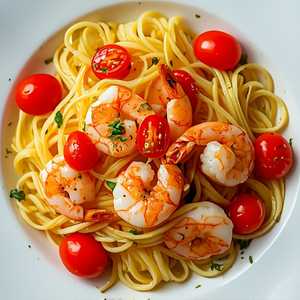 Tagliatelle con Gamberi